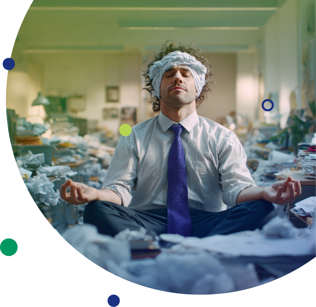 Meditación en oficina