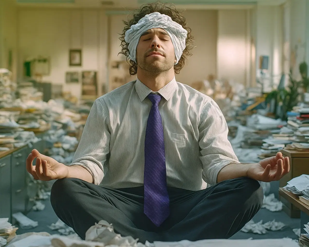 Meditación en oficina